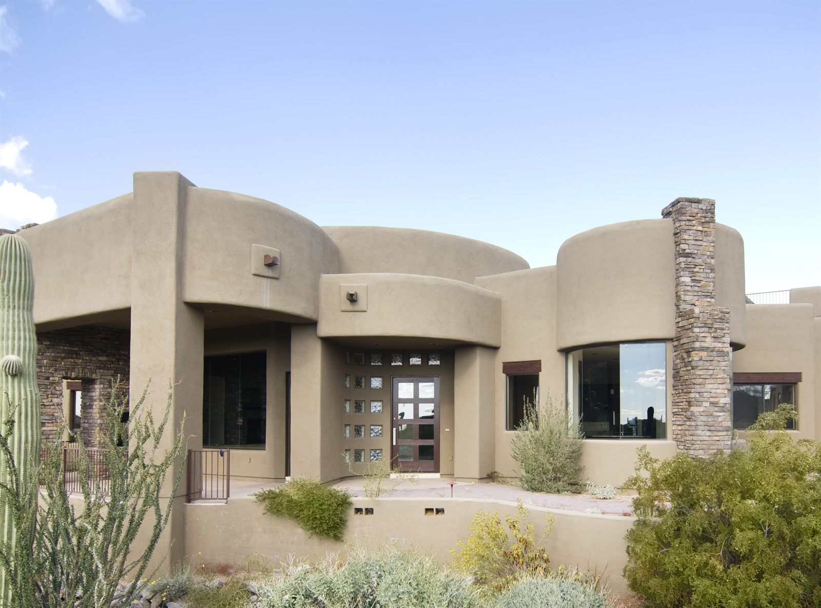 Adobe style home exterior in the southwest