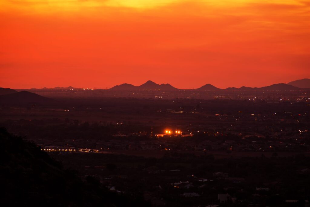 Desert sunset over the Arizona landscape