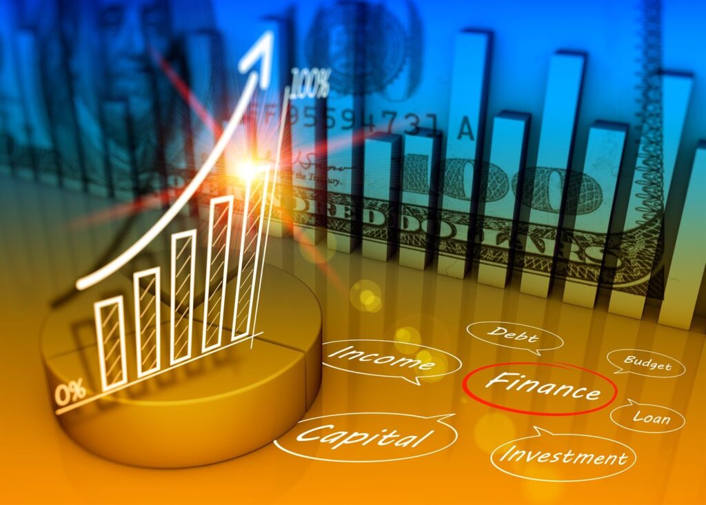 Financial charts representing carrying costs