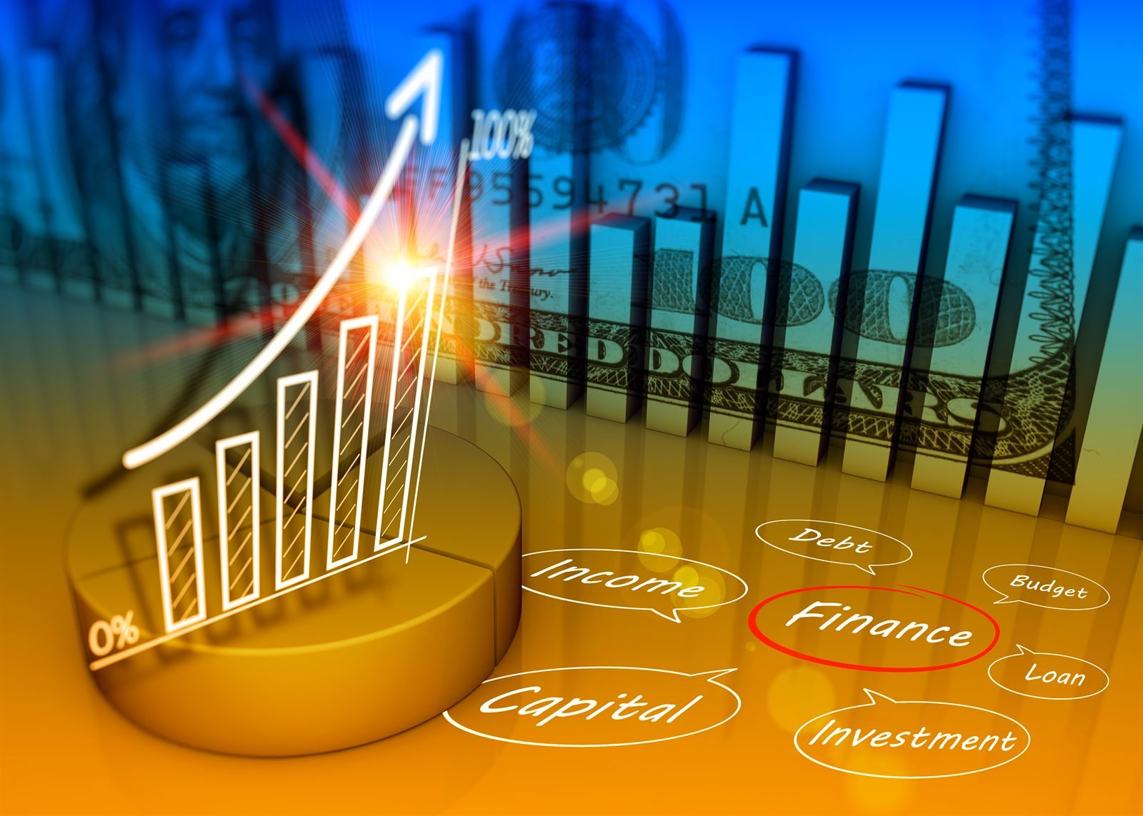 Financial charts representing carrying costs