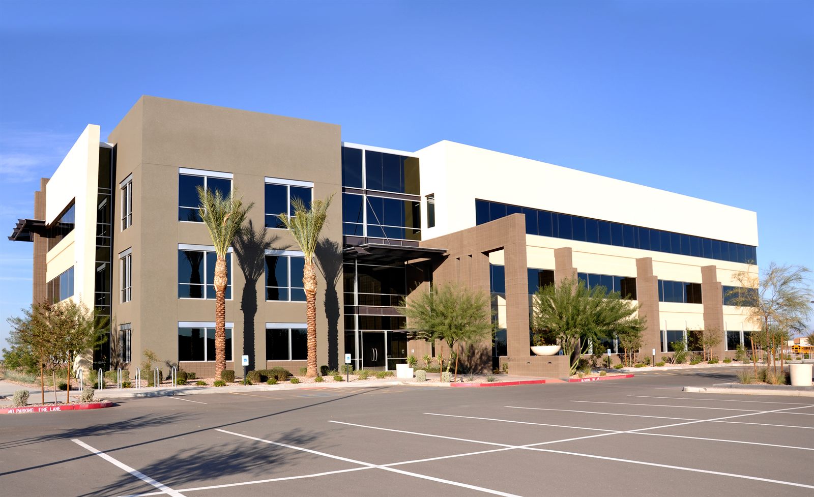 Commercial property building exterior