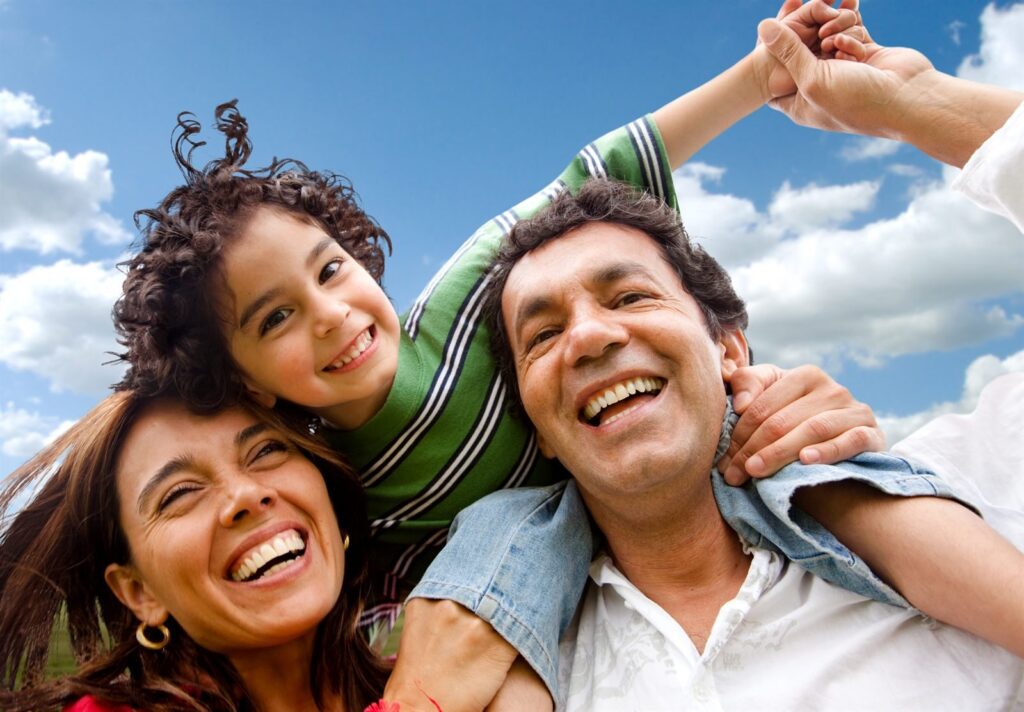 Portrait of a family together