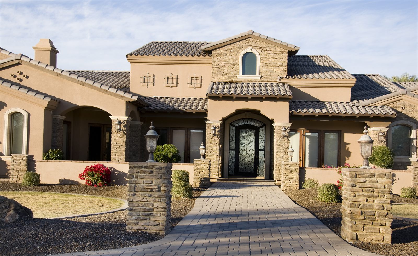 Newly built home exterior
