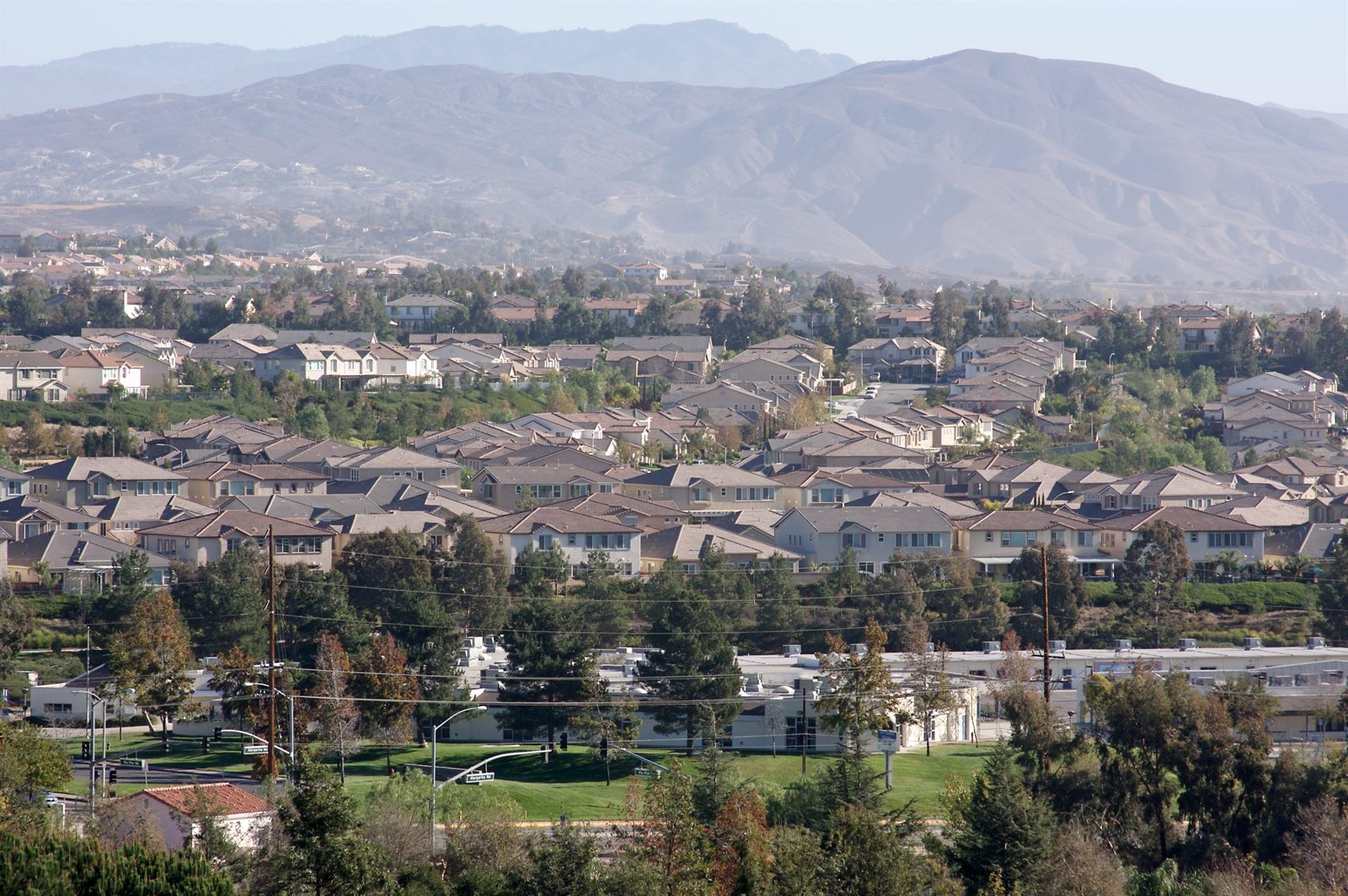 Contemporary suburban neighborhood street