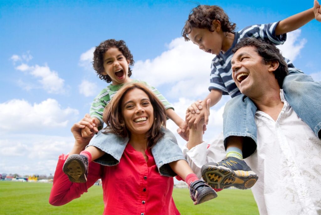 Family enjoying time together